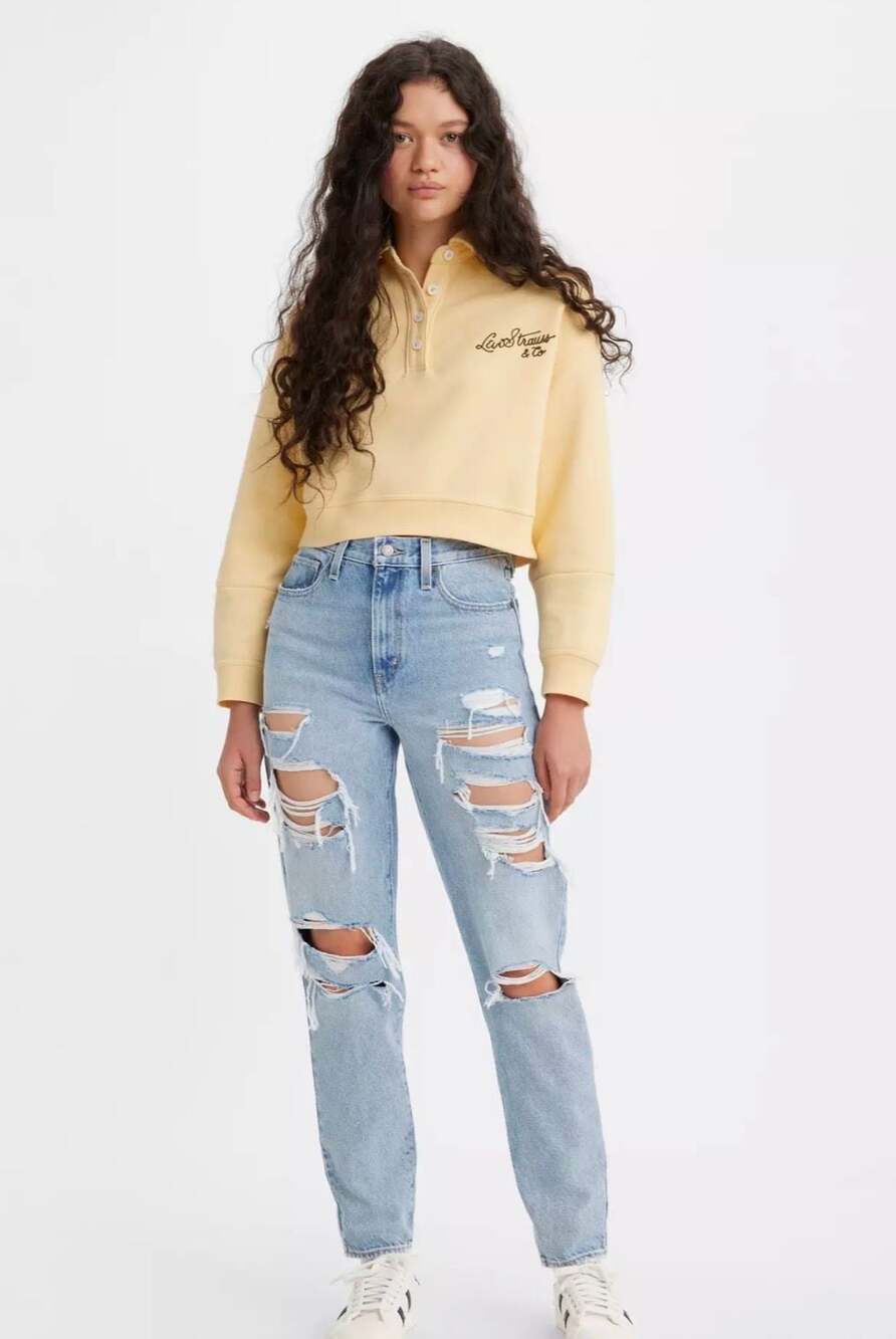 Levi's Women's Sliced High-Waisted Mom Jeans